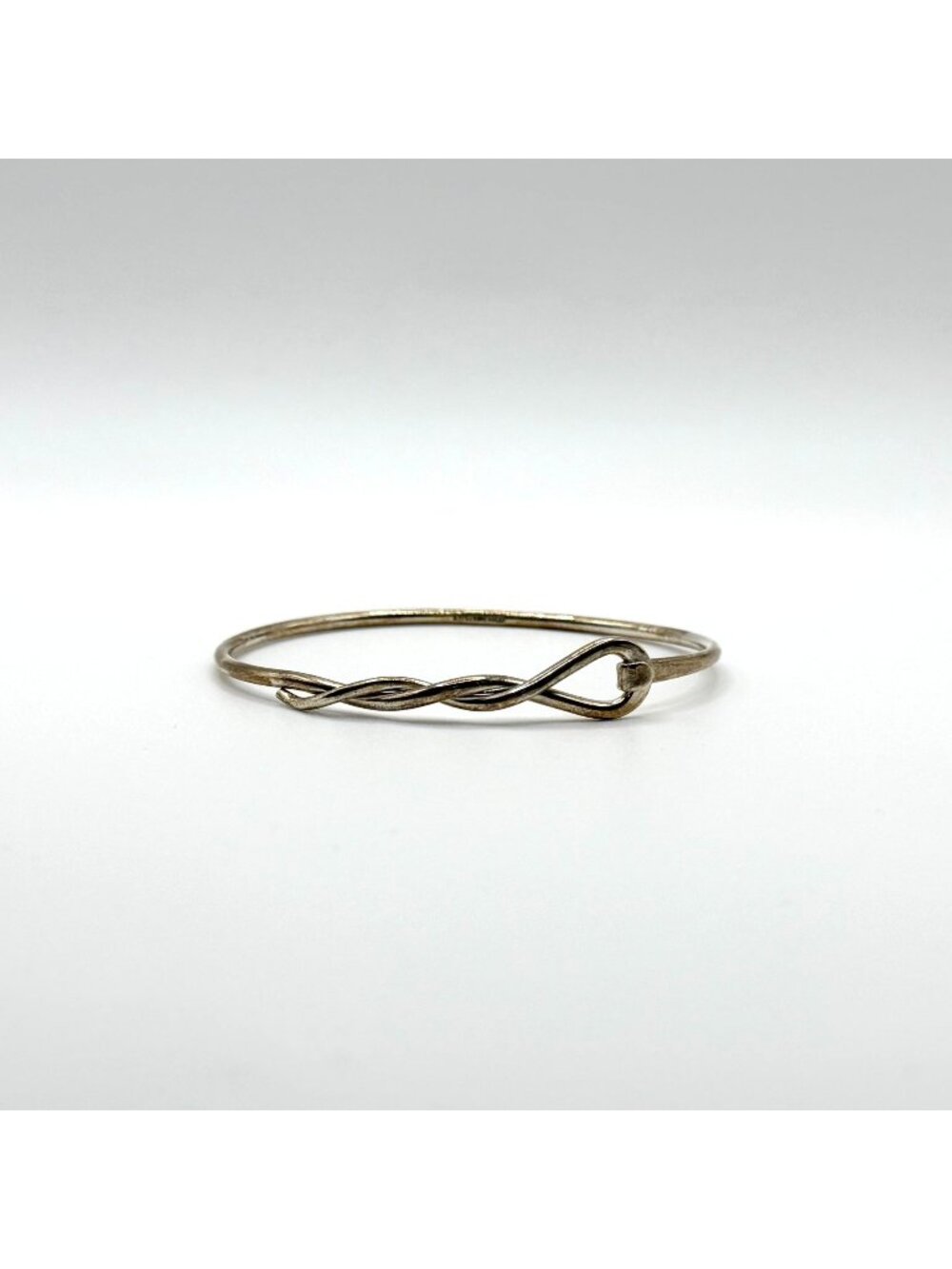 Mexico Sterling ATI 925 Silver Infinity Twist Open Cuff Bracelet